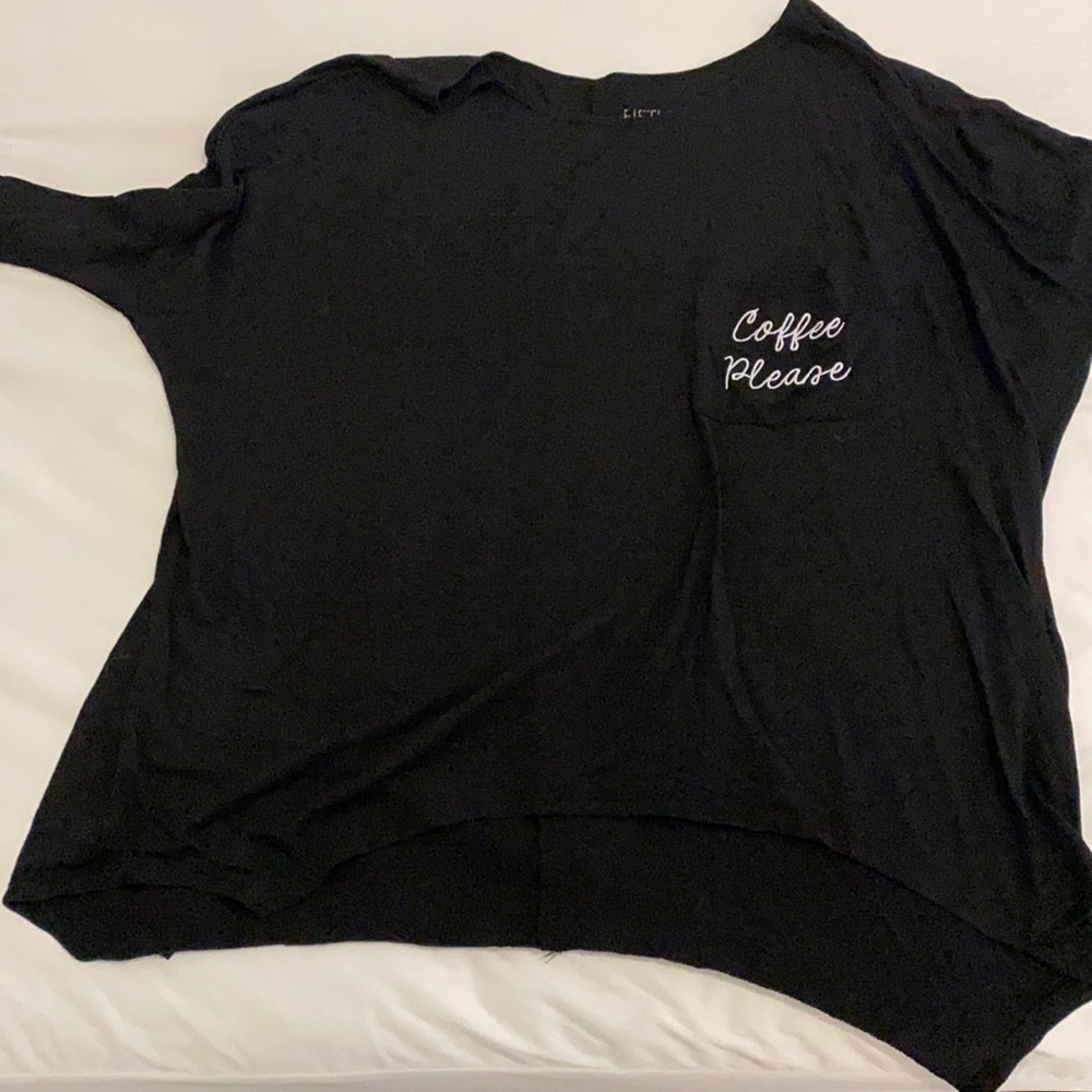 Fifth Sun Off the Shoulder - Coffee Please shirt